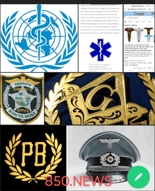 The Greek laurel wreath surrounding all of these charms represents medical murder of a chosen victim(scapegoat). graven images exodus 20